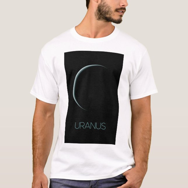 Outer Space, Galaxy, Solar System, Planet Uranus T-Shirt (Front)