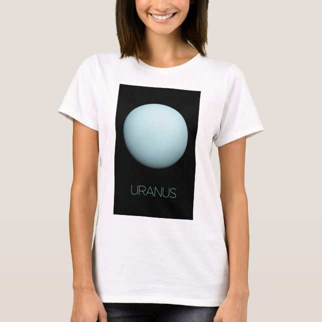 Outer Space, Galaxy, Solar System, Planet Uranus T-Shirt (Front)