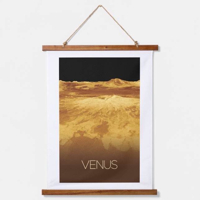 Outer Space, Galaxy, Solar System, Planet Venus Hanging Tapestry (Front)