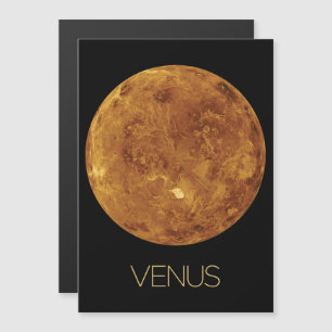 Outer Space, Galaxy, Solar System, Planet Venus Magnetic Invitation