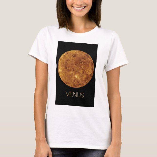 Outer Space, Galaxy, Solar System, Planet Venus T-Shirt (Front)