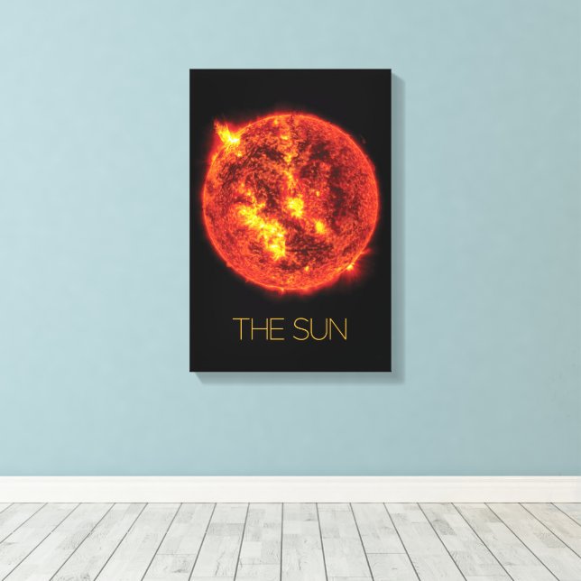 Outer Space, Galaxy, Solar System, Stars, The Sun Canvas Print (Insitu(Wood Floor))