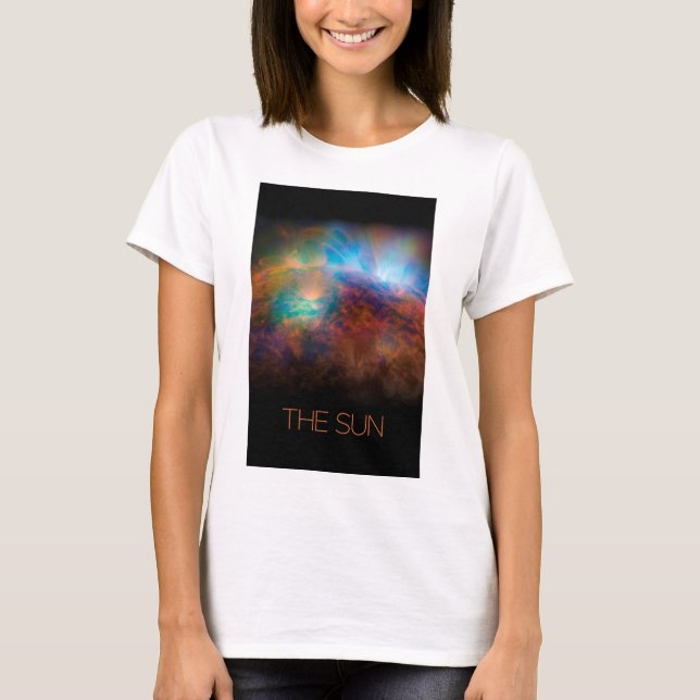 Outer Space, Galaxy, Solar System, Stars, The Sun T-Shirt (Front)