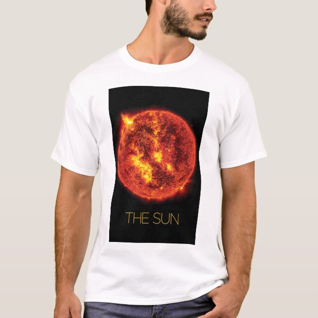 Outer Space, Galaxy, Solar System, Stars, The Sun T-Shirt (Front)