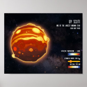 Outer Space Galaxy Stars Universe Science Info Poster