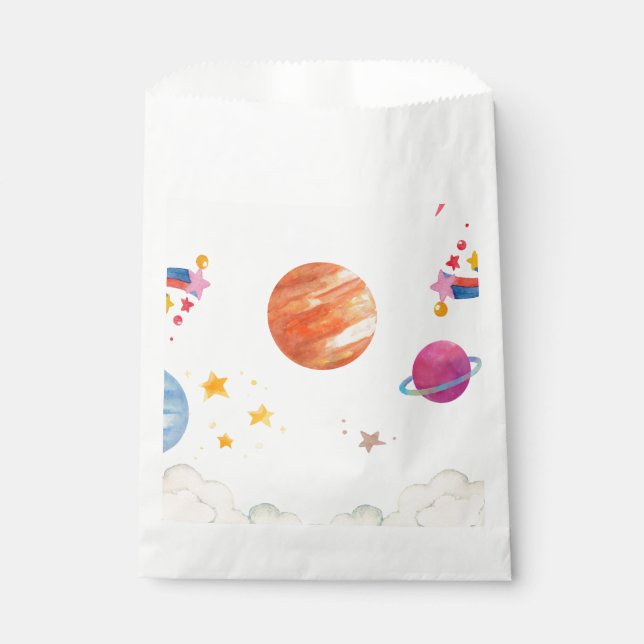 Outer Space Galaxy Theme - Light Favour Bags (Front)