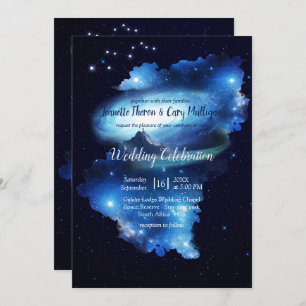 Outer Space Galaxy Wedding Invitation
