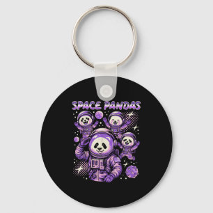 Outer Space Giant Pandas Moon Planets Galaxy Scien Key Ring