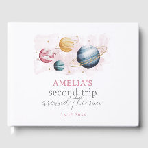 Outer Space Girl Birthday Galaxy Stars Planets