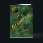 Outer Space Greetings, Funny Christmas Card<br><div class="desc">A fun,  contemporary card perfect for light hearted holiday messages.</div>