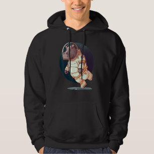 Outer Space Hippo on Galaxy Astronaut Hippopotamus Hoodie