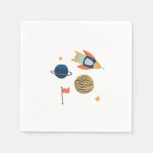 Outer Space Kids Birthday Party Napkin