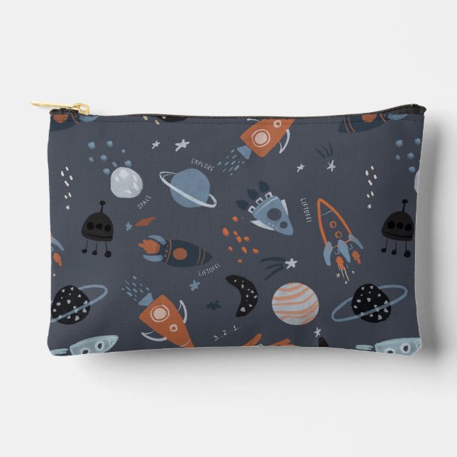 Outer space liftoff cosmic space universe  accessory pouch (Front)