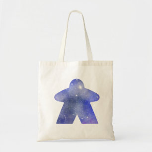 Outer Space Meeple in Blue Tote Bag