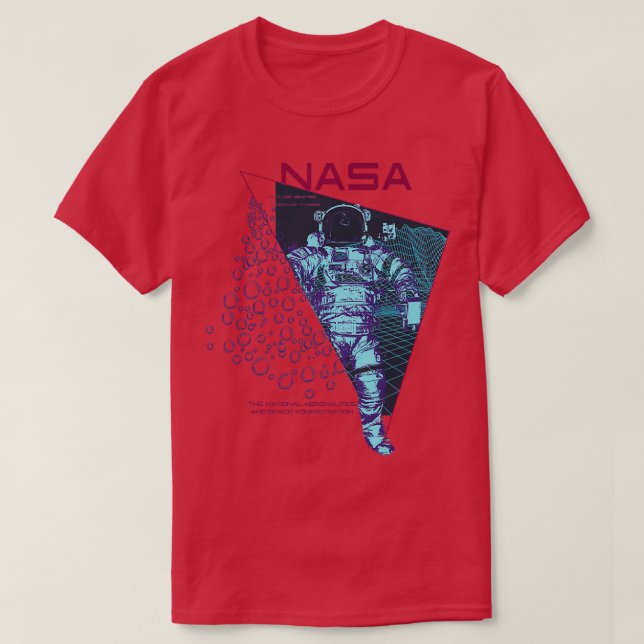 Outer Space Nasa Astronaut Exploration Science Ast T-Shirt (Design Front)
