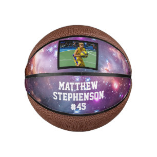 Outer Space Nebula Photo Basketball Ball
