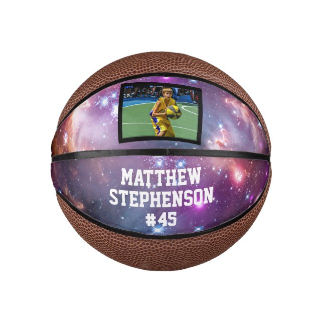 Outer Space Nebula Photo Basketball Ball (Front)