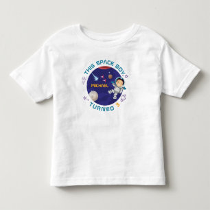 Outer Space Personalised Moon Stars Astronaut Toddler T-Shirt