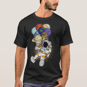 Outer Space Planet Balloon Cosmonaut Science Gift T-Shirt