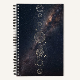 Outer Space Planet  Spiral Notebook