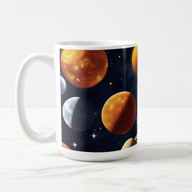 Outer Space Planets 2 Coffee Mug (Left)