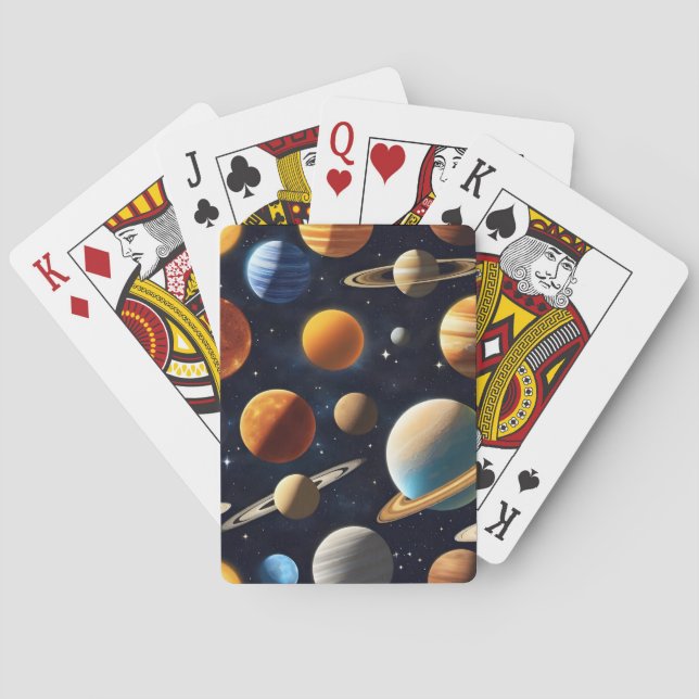 Outer Space Planets 2 Playing Cards (Back)