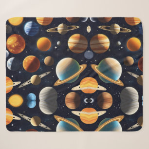Outer Space Planets 2 Sherpa Blanket