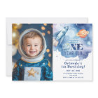 Outer space planets Boy 1st birthday photo