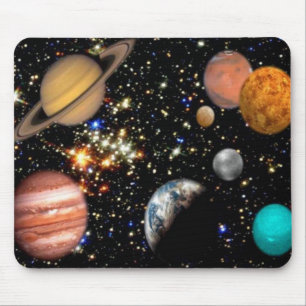 Outer space planets galaxy mouse mat