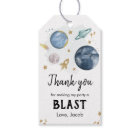 Outer Space Planets Gold Boy Birthday Thank You
