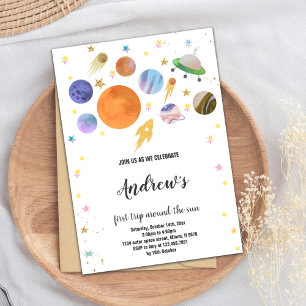 Outer Space Planets Invitations