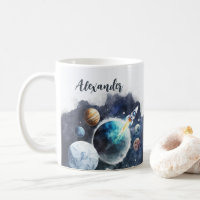 Outer Space Planets & Rocket Ship Personalised