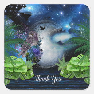 Outer Space Portal Stationary Square Sticker