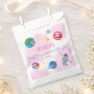 Outer Space Rocket Planets girl Birthday Favour Bags