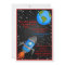 Outer Space Rocket Ship Birthday Invitations