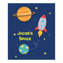 Outer Space, Rocket Ship, For Kids Room