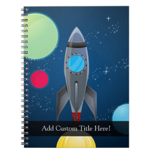Outer Space Rocket Ship Notebook