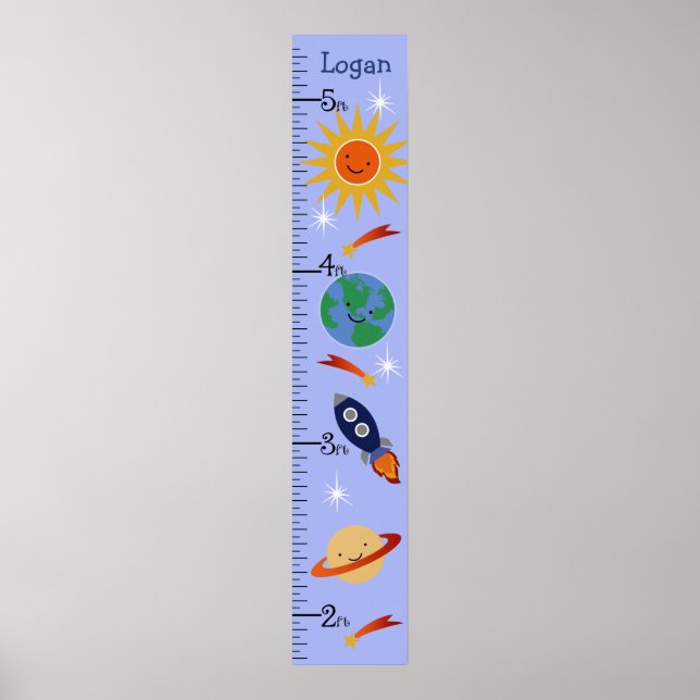 Outer Space Rockets Growth Chart Keep at 8x44! (Front)