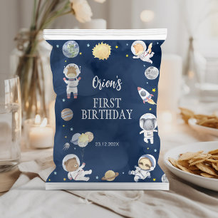 Outer Space Safari Birthday Chip Bag Wrapper