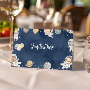 Outer Space Safari Birthday Food Tent Place Card