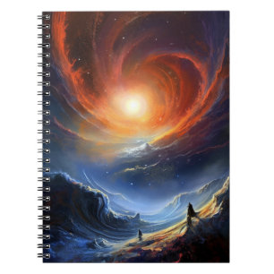 Outer Space Sci Fi Landscape Art Notebook