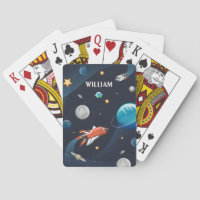 Outer Space Shuttle Moon Stars Personalised