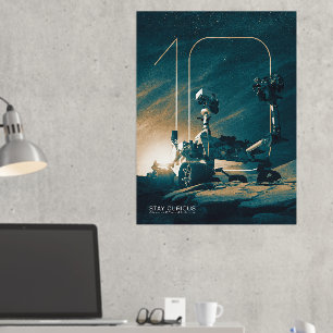 Outer Space, Solar System, 10 Years of Curiosity Foil Prints