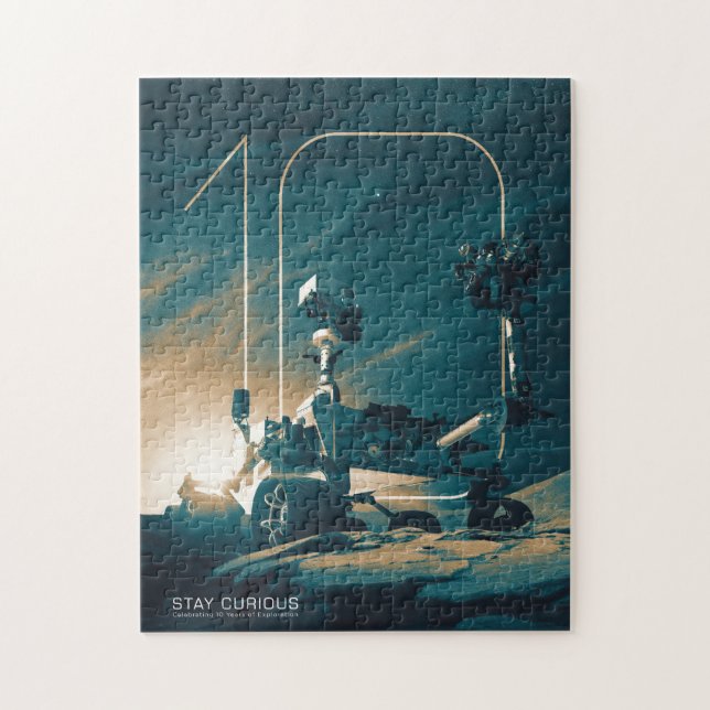 Outer Space, Solar System, 10 Years of Curiosity Jigsaw Puzzle (Vertical)