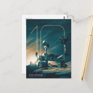 Outer Space, Solar System, 10 Years of Curiosity Postcard