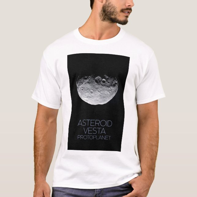 Outer Space, Solar System, Asteroid Belt, Vesta T-Shirt (Front)