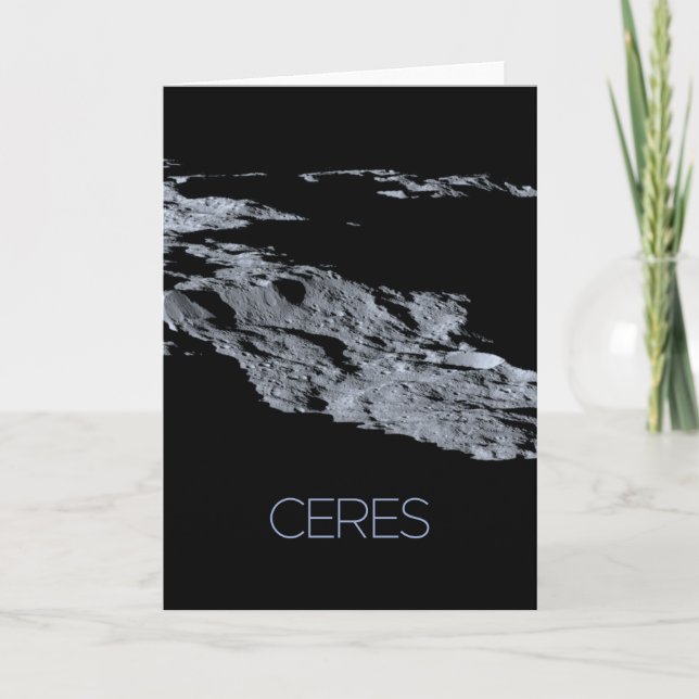 Outer Space, Solar System, Dwarf Planet Ceres Card (Front)