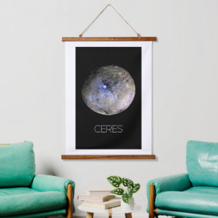 Outer Space, Solar System, Dwarf Planet Ceres Hanging Tapestry