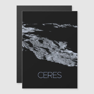 Outer Space, Solar System, Dwarf Planet Ceres Magnetic Invitation