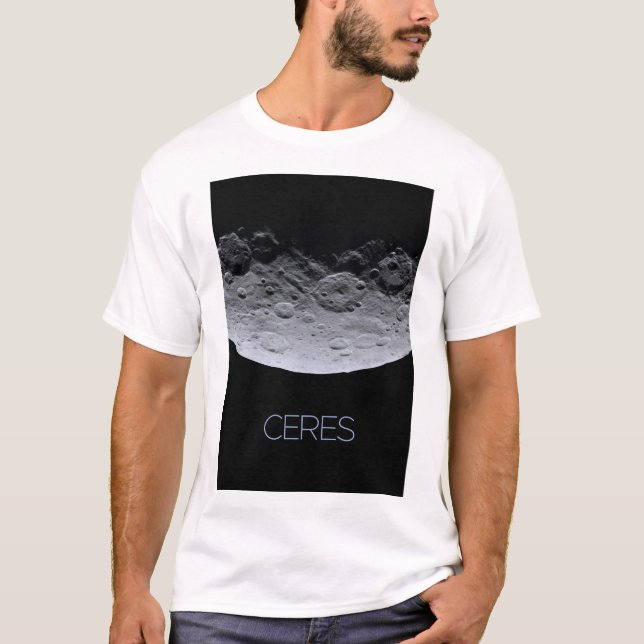 Outer Space, Solar System, Dwarf Planet Ceres T-Shirt (Front)